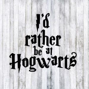 Harry Potter Car Decal I’d rather be at hogwarts